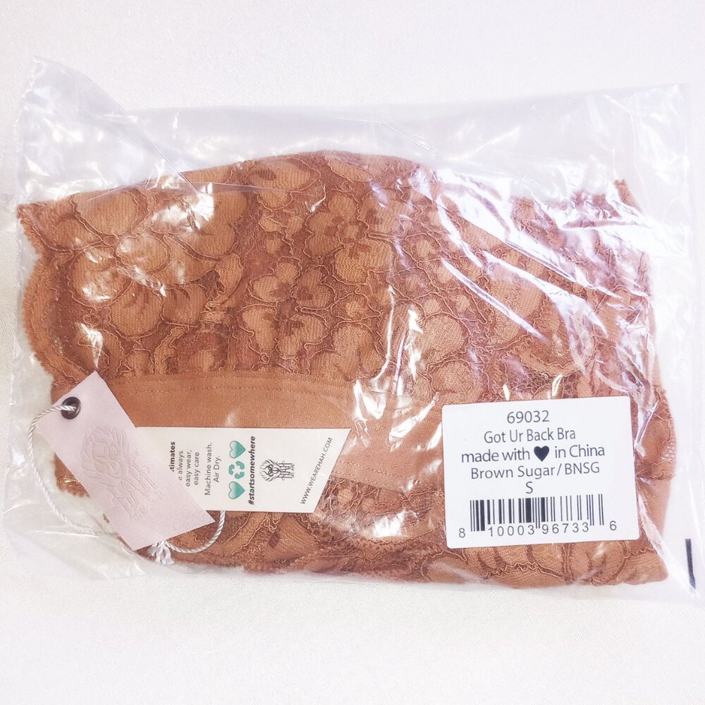 S NWT $58 We Are HAH Got Ur Back Lace Bra Brown Sugar 34B 34C Your Back - Picture 6 of 7